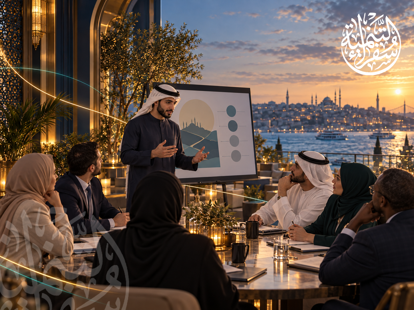 قائد شاب يعرض فكرة مبادرة مجتمعية