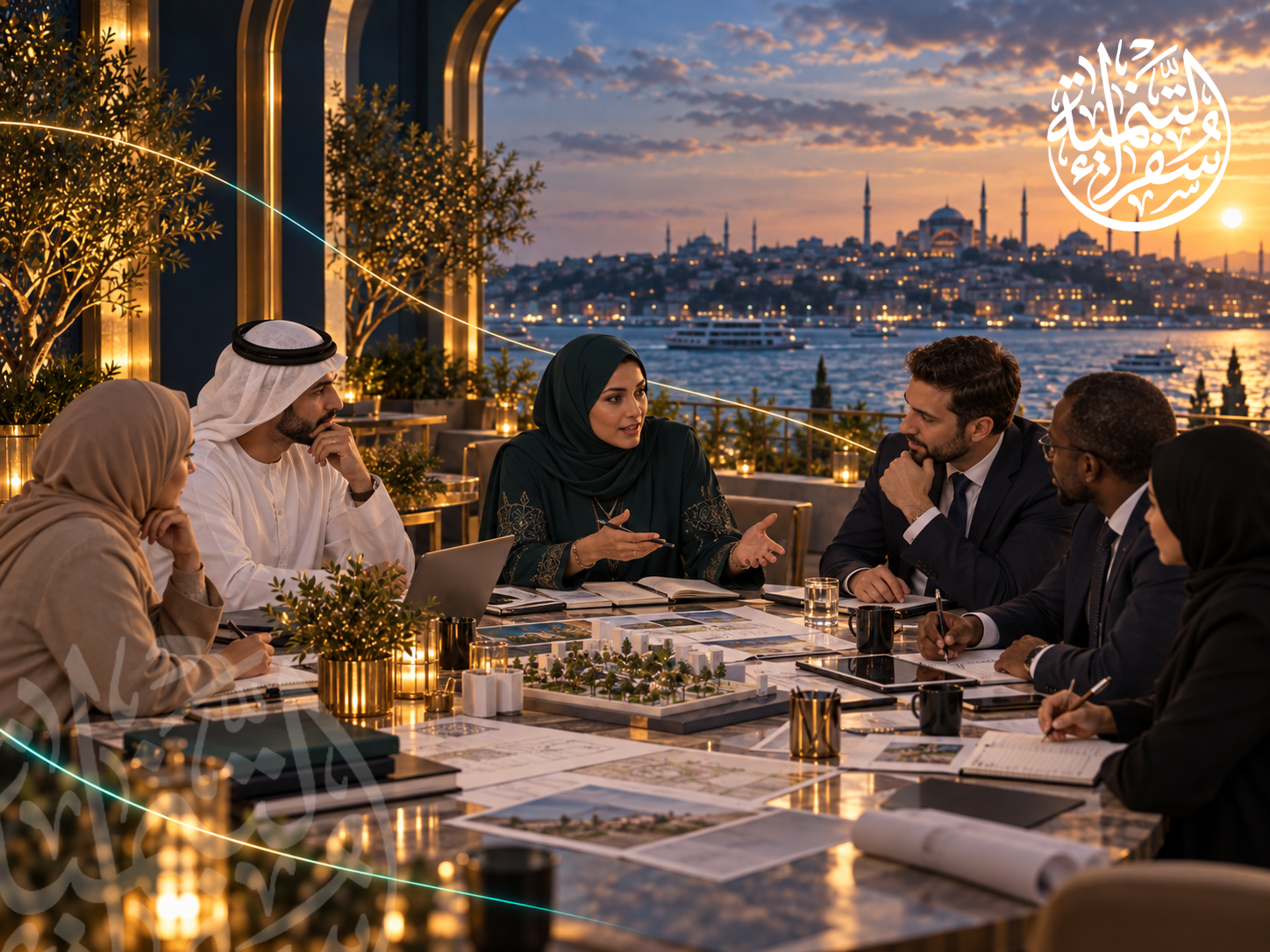 مشارك يقدم مشروعه أمام مجموعة من الحاضرين
