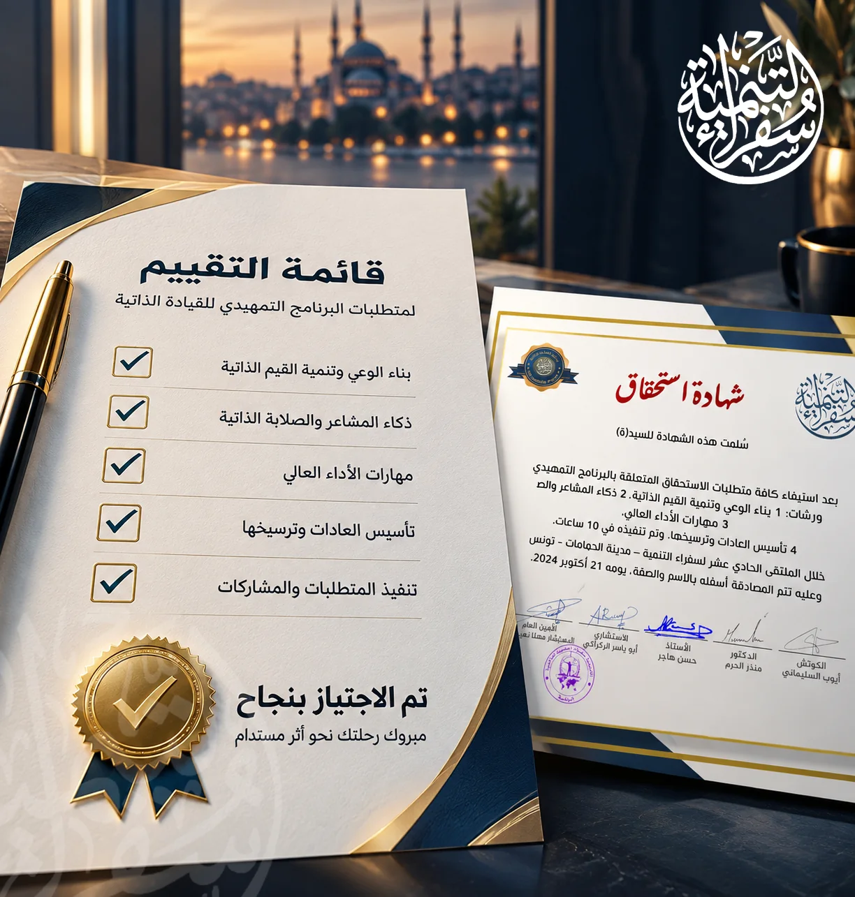 شهادة رسمية من منظمة سفراء التنمية العالمية
